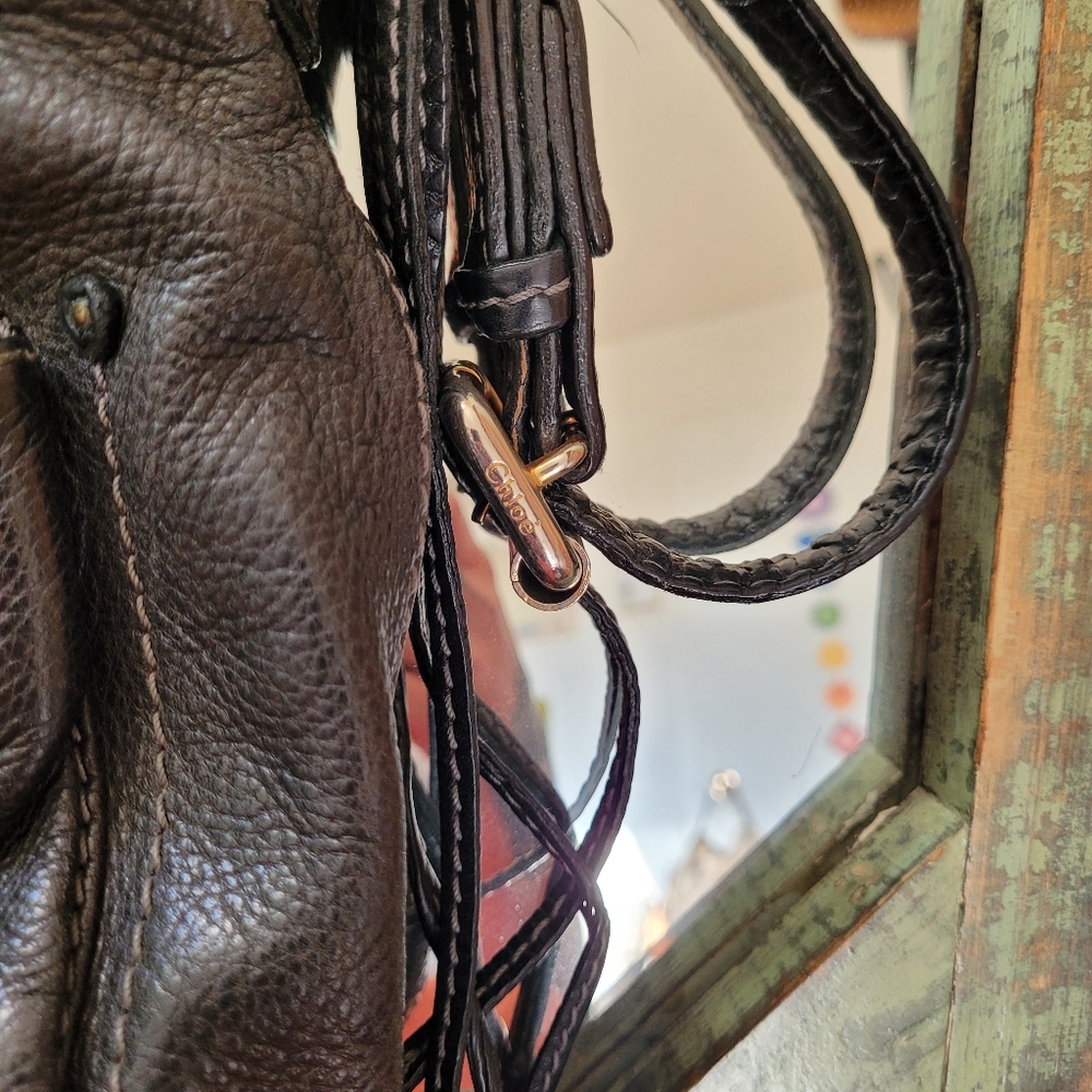 Chloé Paddington shoulder bag in black leather - Picture 6 of 12